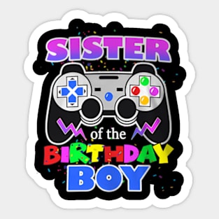 Sister of the Birthday Video Birthday Sticker